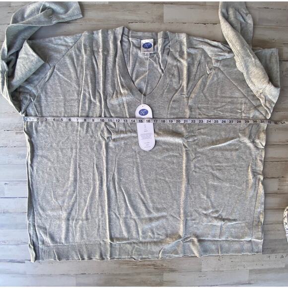 DG2 Diane Gilman GREY Sweater SZ 3X C100844 NIP - Picture 9 of 9